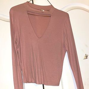 Comfort Color Deep V Long Sleeve